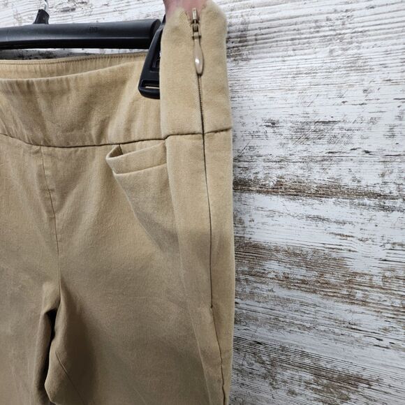 TALBOTS $99 Beige Tan Chatham Ankle Pant Side Zip Stretch Cotton Size 6 Preppy - Picture 5 of 8